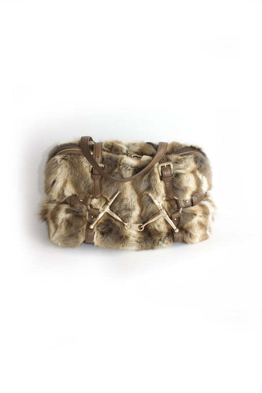 Gucci 85th Anniversary Boston fur bag