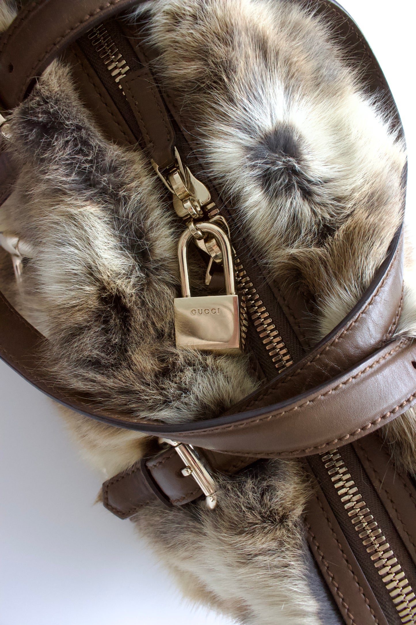 Gucci 85th Anniversary Boston fur bag