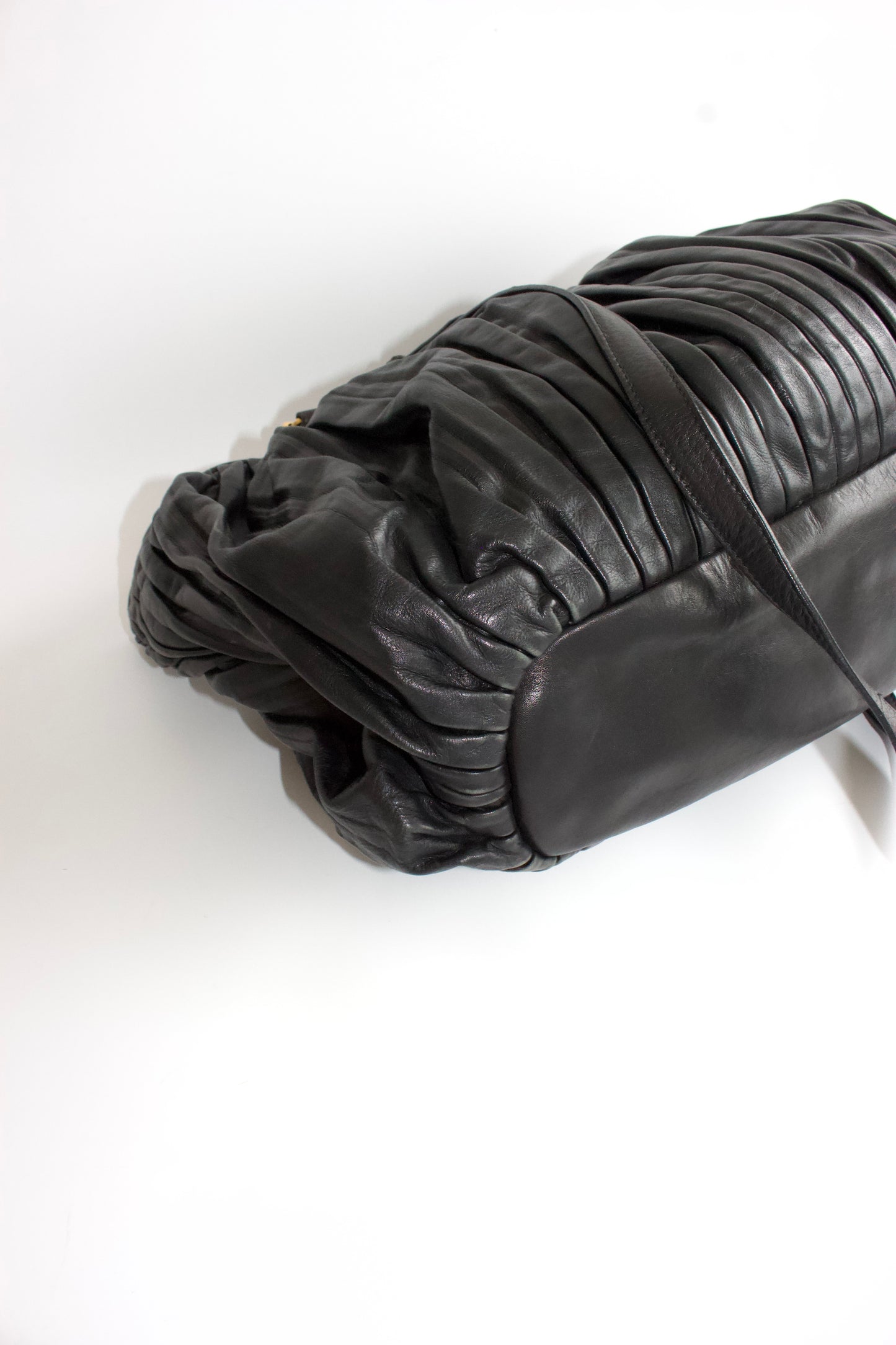 Miu Miu plissé leather crossbody bag