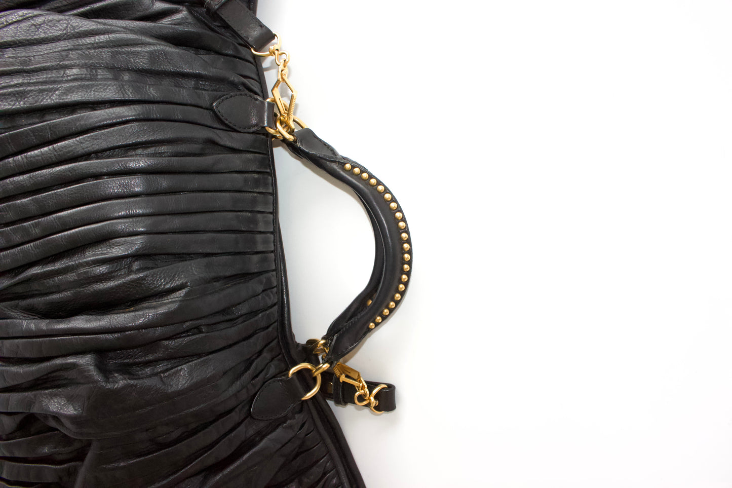 Miu Miu plissé leather crossbody bag