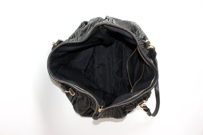 Miu Miu plissé leather crossbody bag