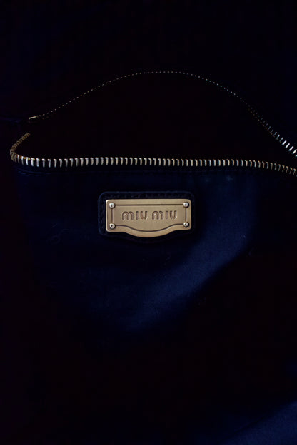 Miu Miu plissé leather crossbody bag