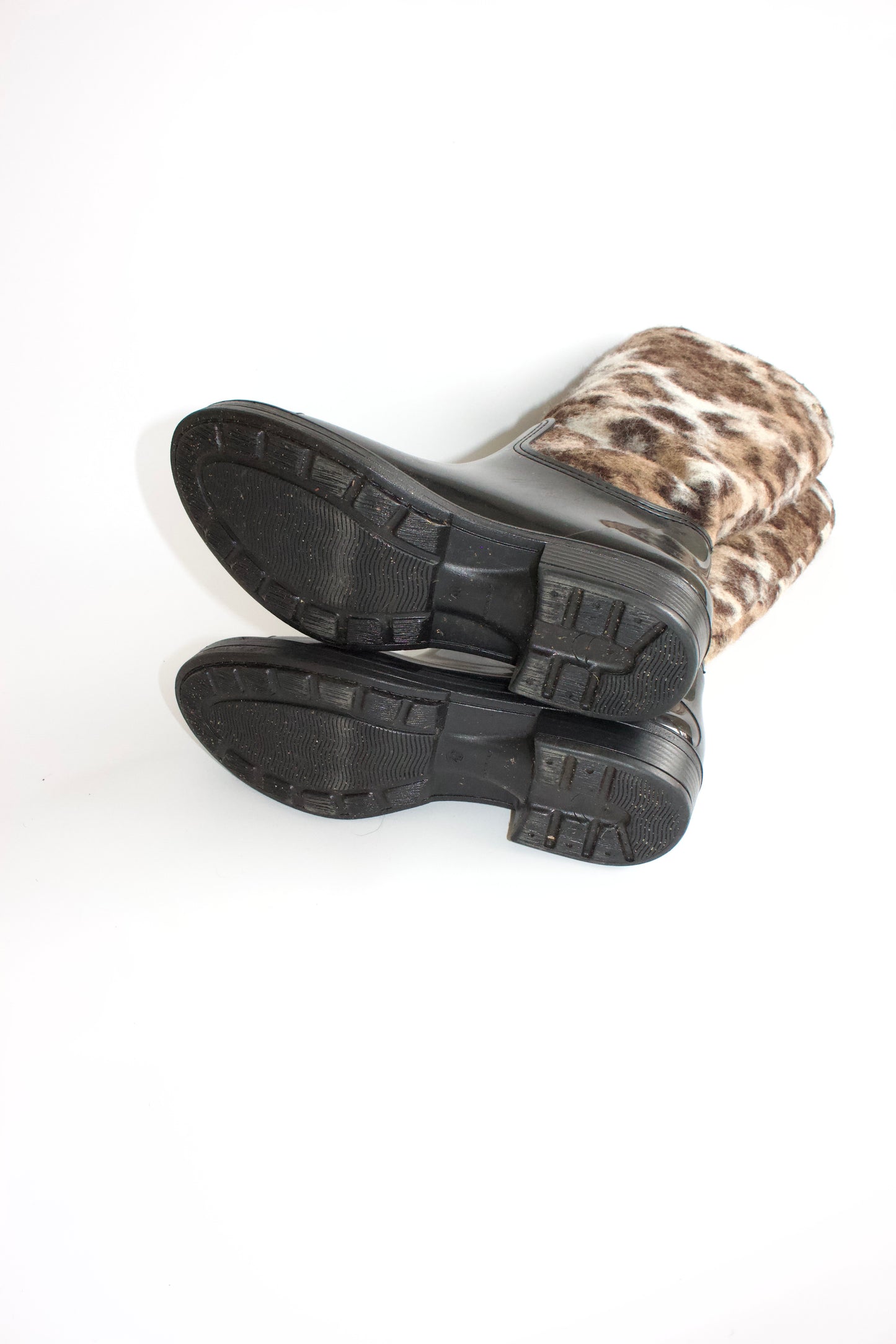 Roberto Cavalli cheetah print wellies