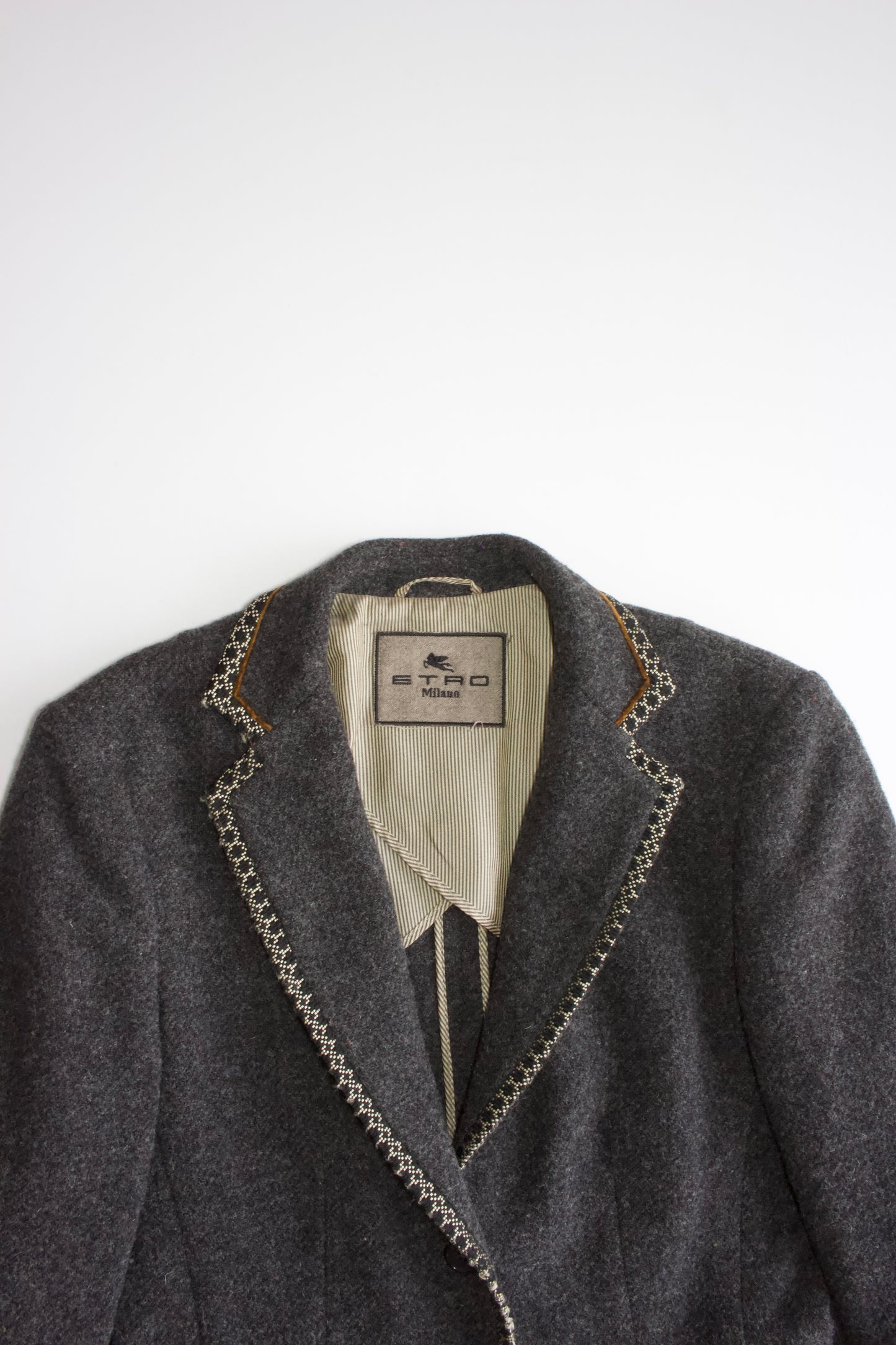 Etro grey wool blazer