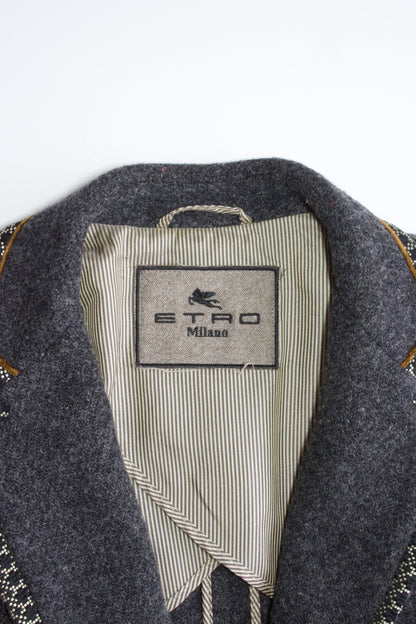 Etro grey wool blazer