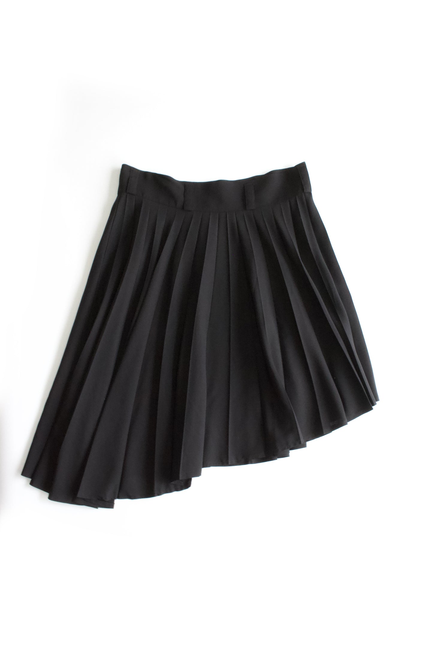 Yohji Yamamoto Y’s 2000s black asymmetrical pleated skirt