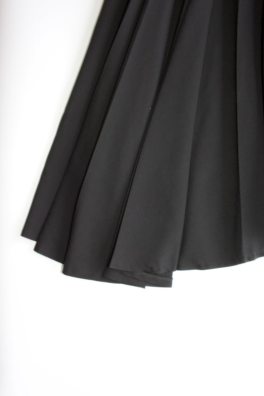 Yohji Yamamoto Y’s 2000s black asymmetrical pleated skirt