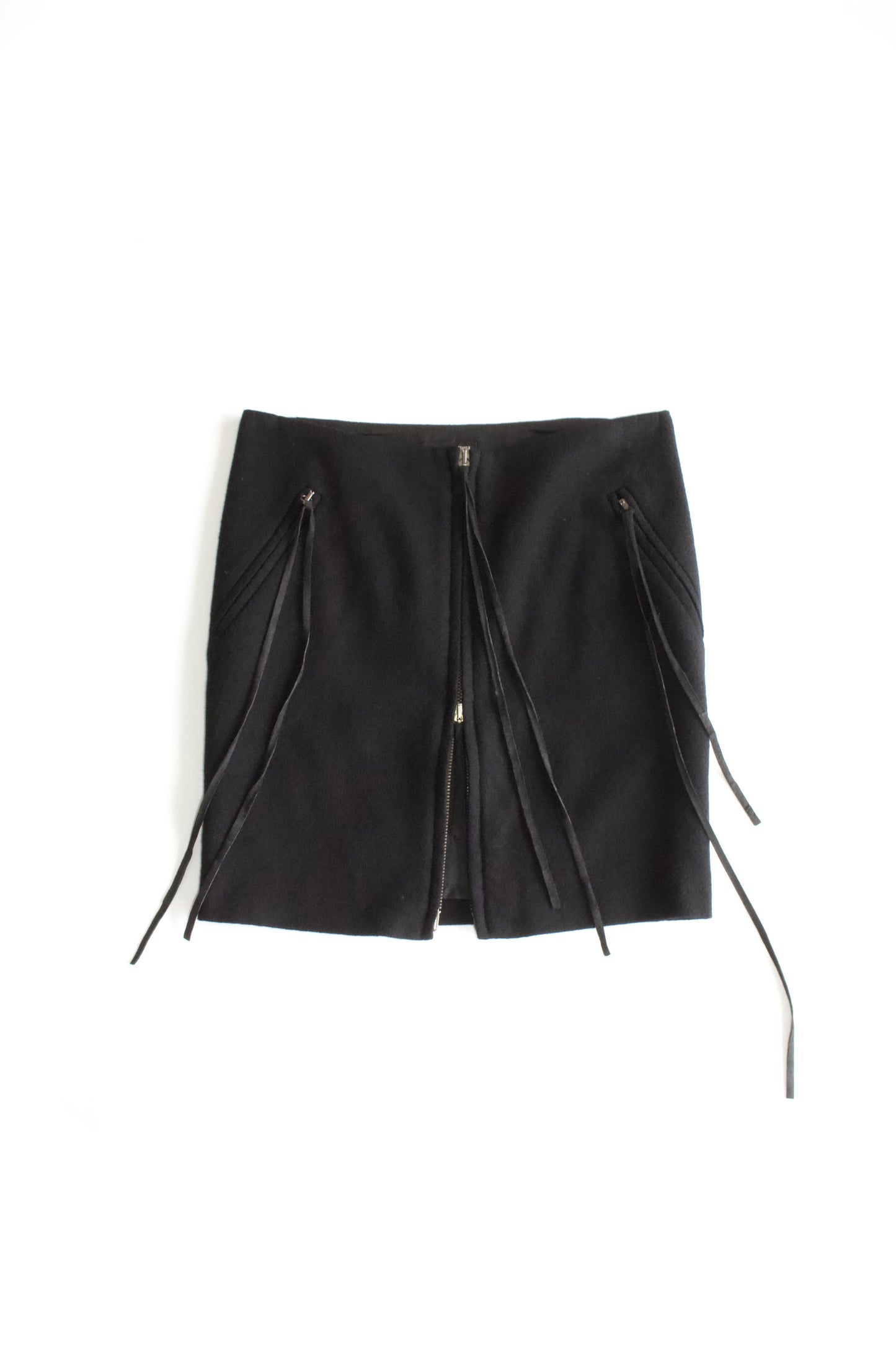 Ann Demeulemeester 2000s black wool skirt
