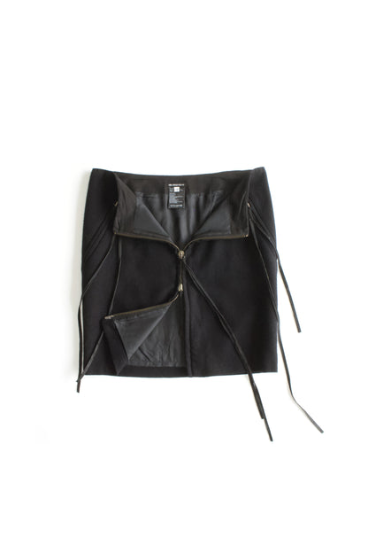 Ann Demeulemeester 2000s black wool skirt