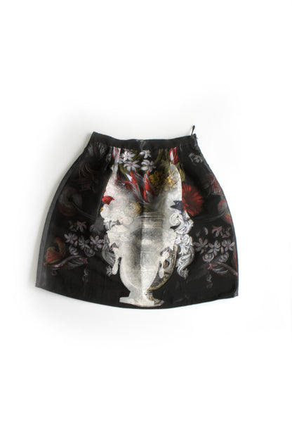 Miu Miu FW 2006 black jacquard mini-skirt