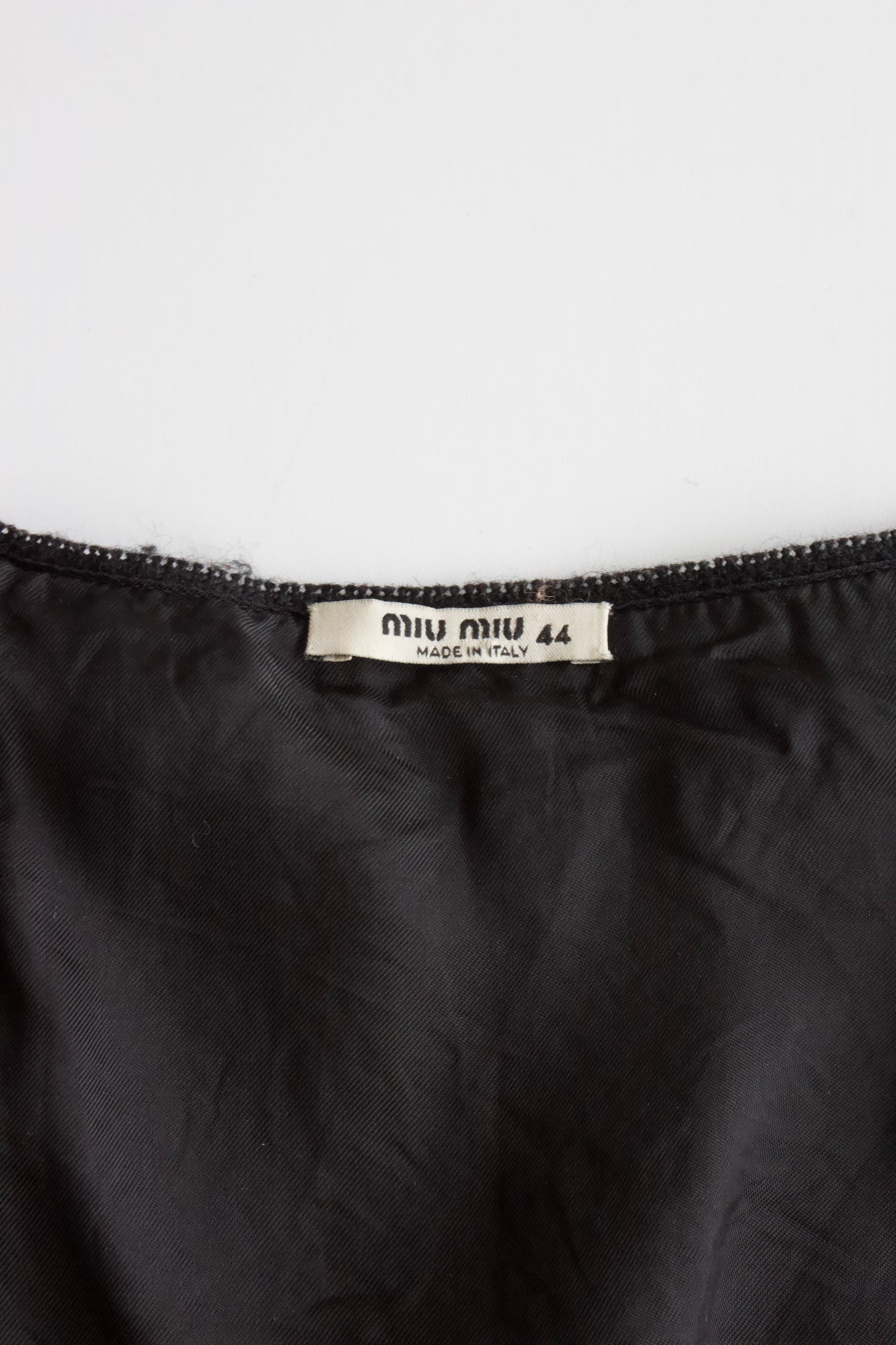 Miu Miu FW 2001 black wool mini-dress