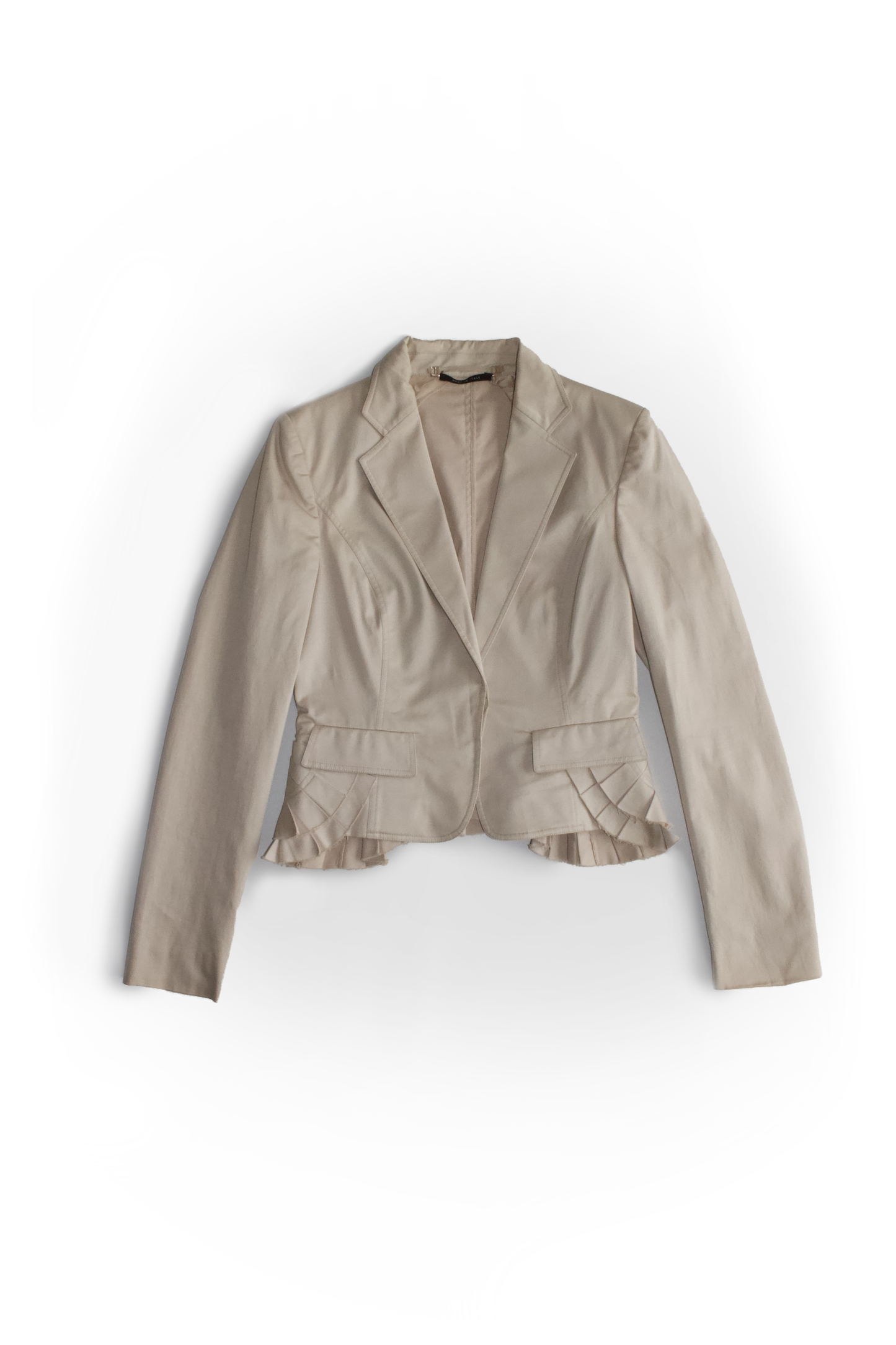 Gucci SS 2004 Tom Ford-era beige ruffled jacket