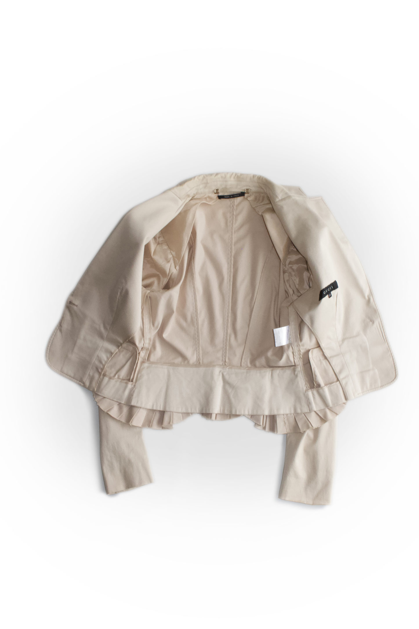 Gucci SS 2004 Tom Ford-era beige ruffled jacket