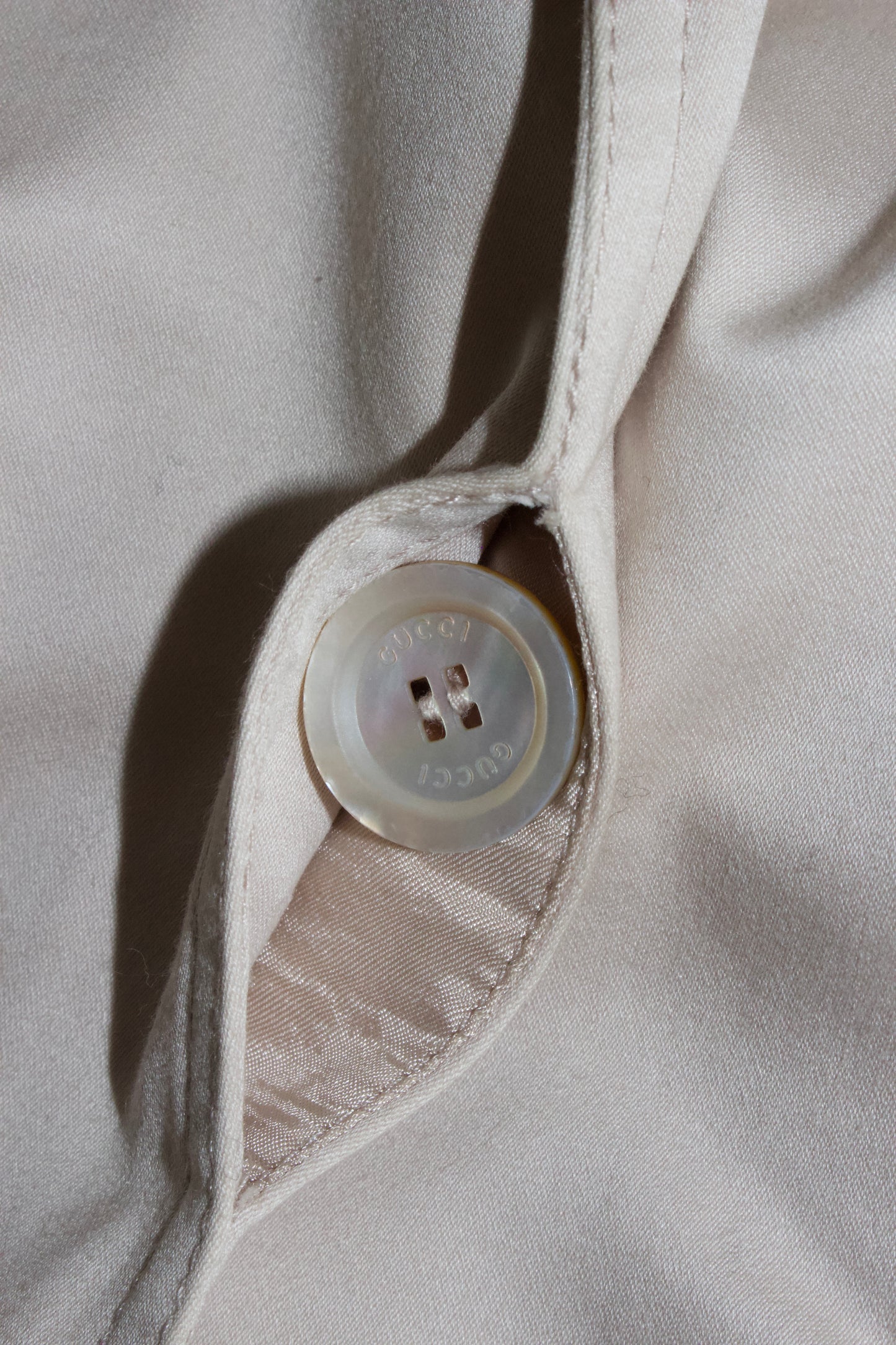 Gucci SS 2004 Tom Ford-era beige ruffled jacket