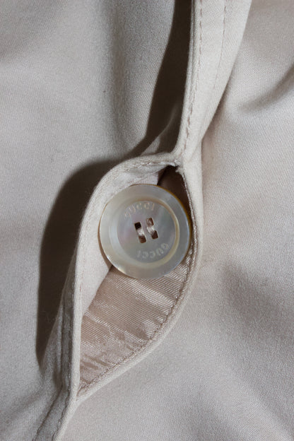 Gucci SS 2004 Tom Ford-era beige ruffled jacket