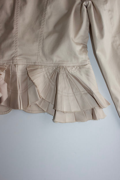Gucci SS 2004 Tom Ford-era beige ruffled jacket