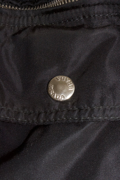 Prada FW 1994 black nylon & leather jacket