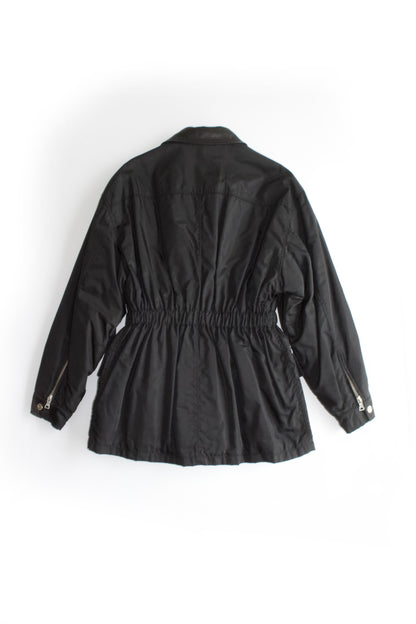 Prada FW 1994 black nylon & leather jacket