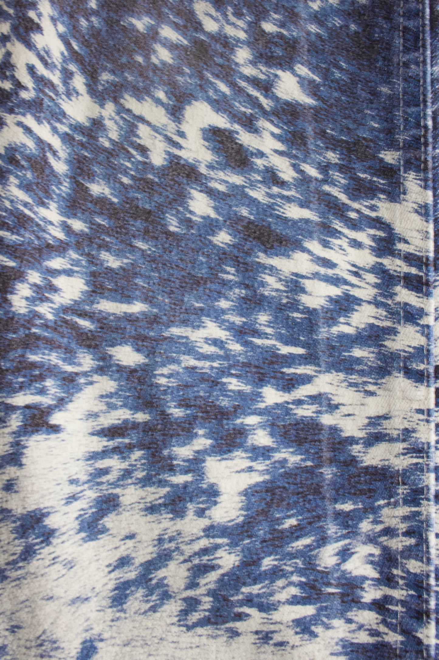 Roberto Cavalli FW 1999 cow print blue jeans