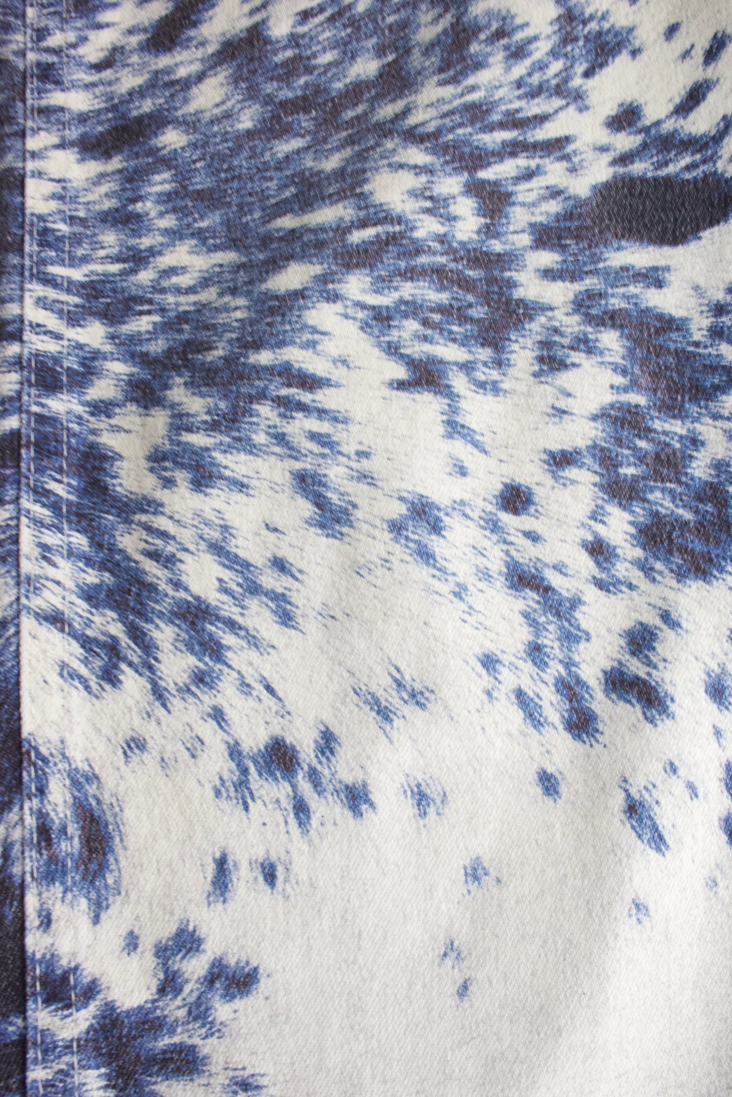 Roberto Cavalli FW 1999 cow print blue jeans