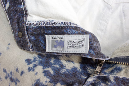 Roberto Cavalli FW 1999 cow print blue jeans