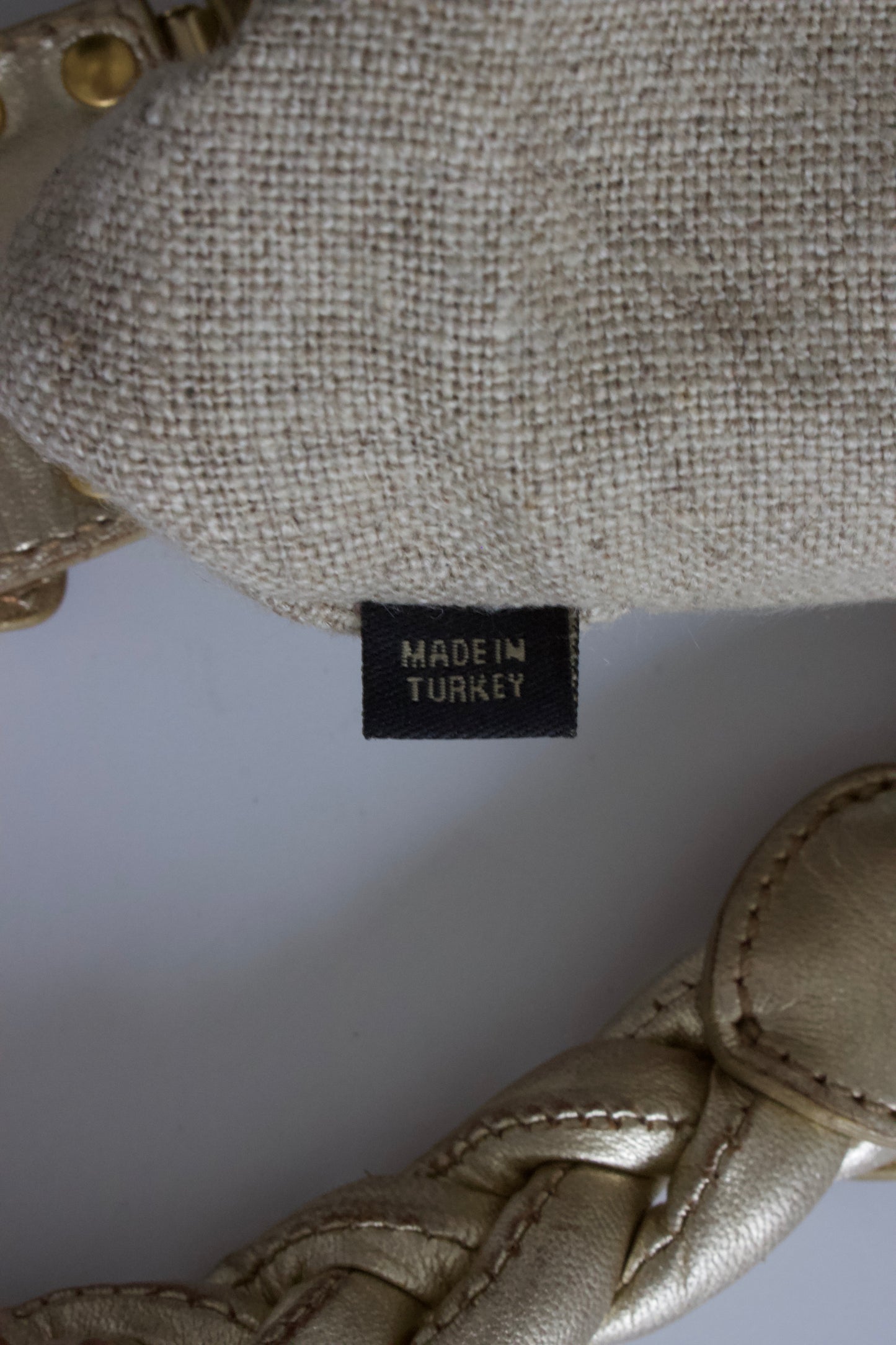 Miu Miu FW 2006 beige-gold canvas matelassé Coffer handbag