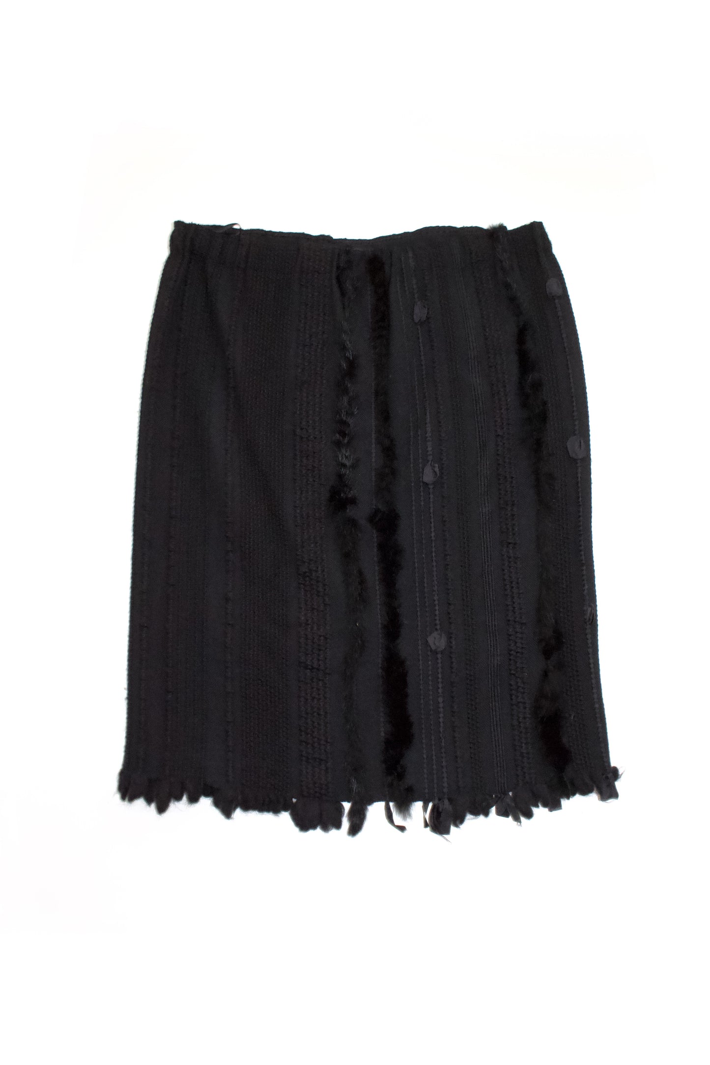 Gucci FW 2002 Tom Ford-era wool & fur skirt