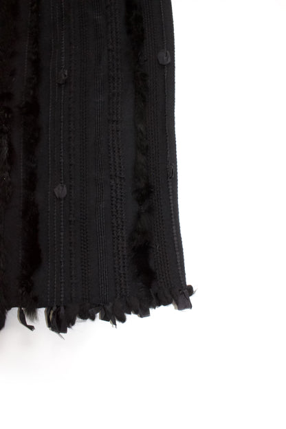 Gucci FW 2002 Tom Ford-era wool & fur skirt