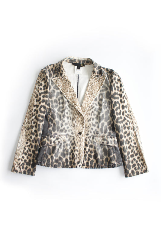 Roberto Cavalli 2000s cheetah print blazer