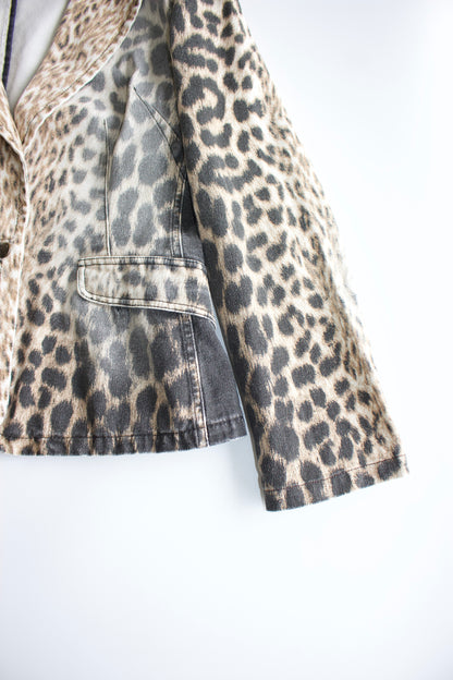 Roberto Cavalli 2000s cheetah print blazer