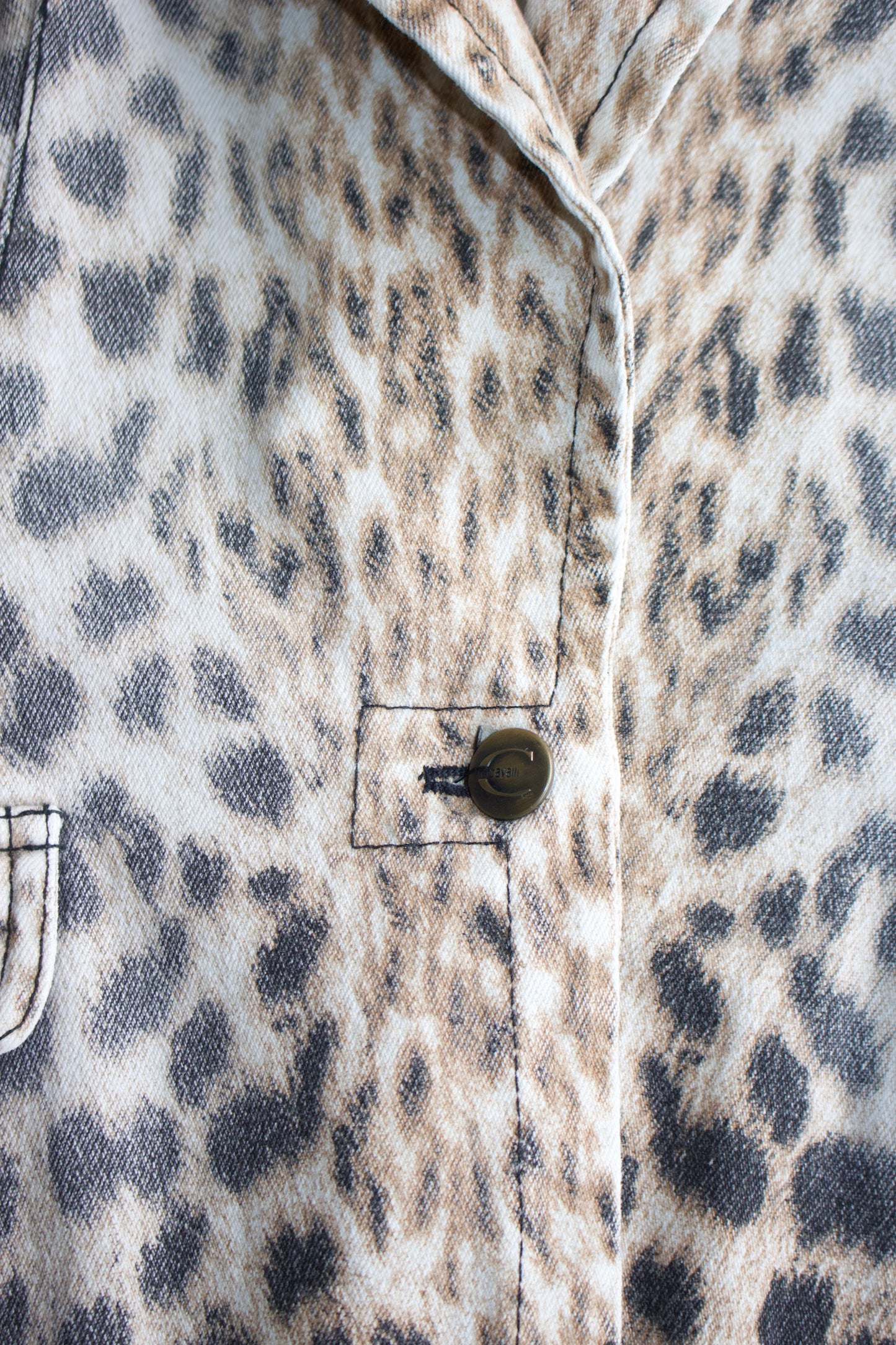 Roberto Cavalli 2000s cheetah print blazer