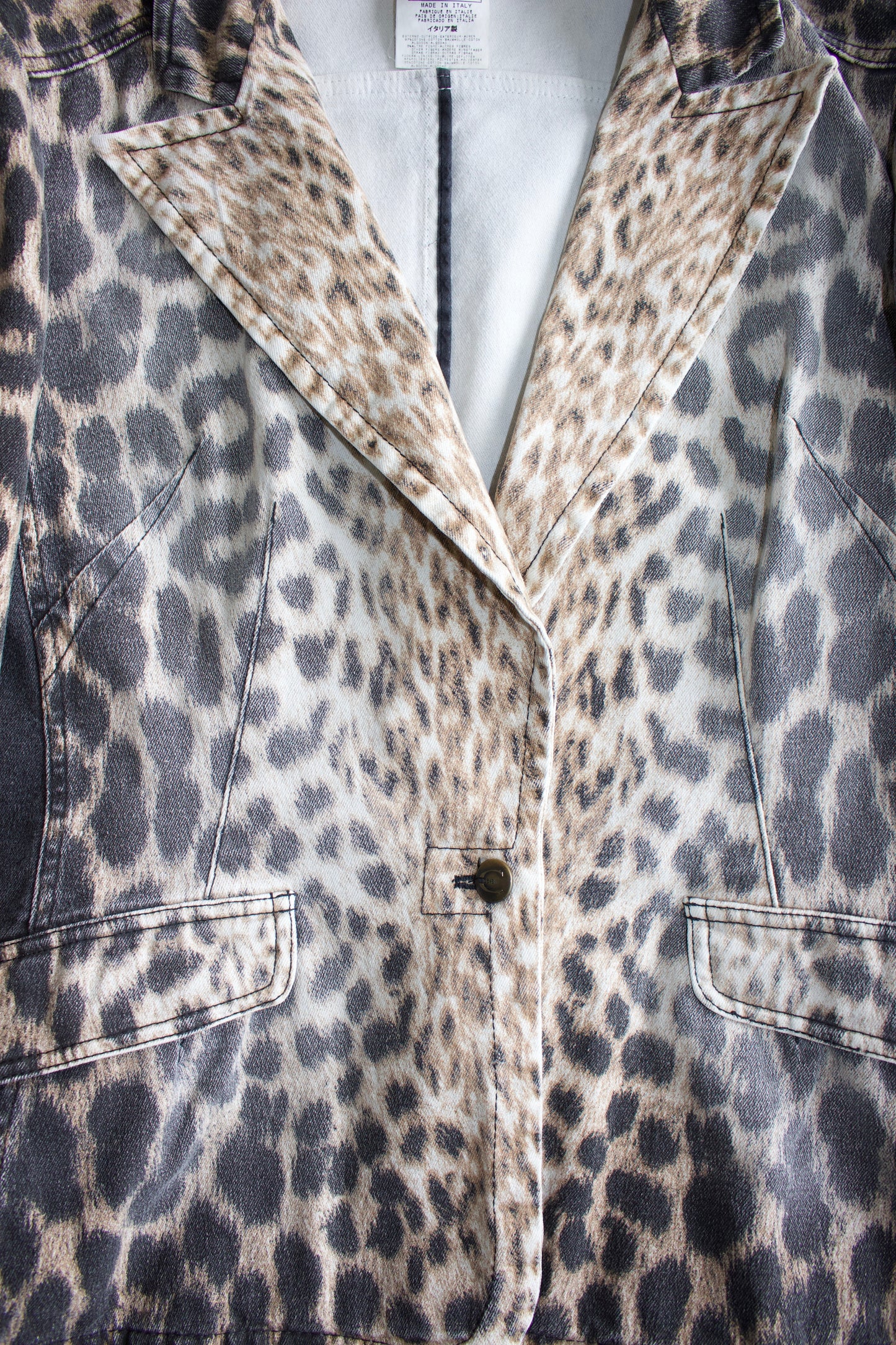 Roberto Cavalli 2000s cheetah print blazer