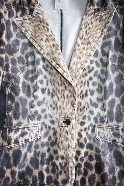 Roberto Cavalli 2000s cheetah print blazer
