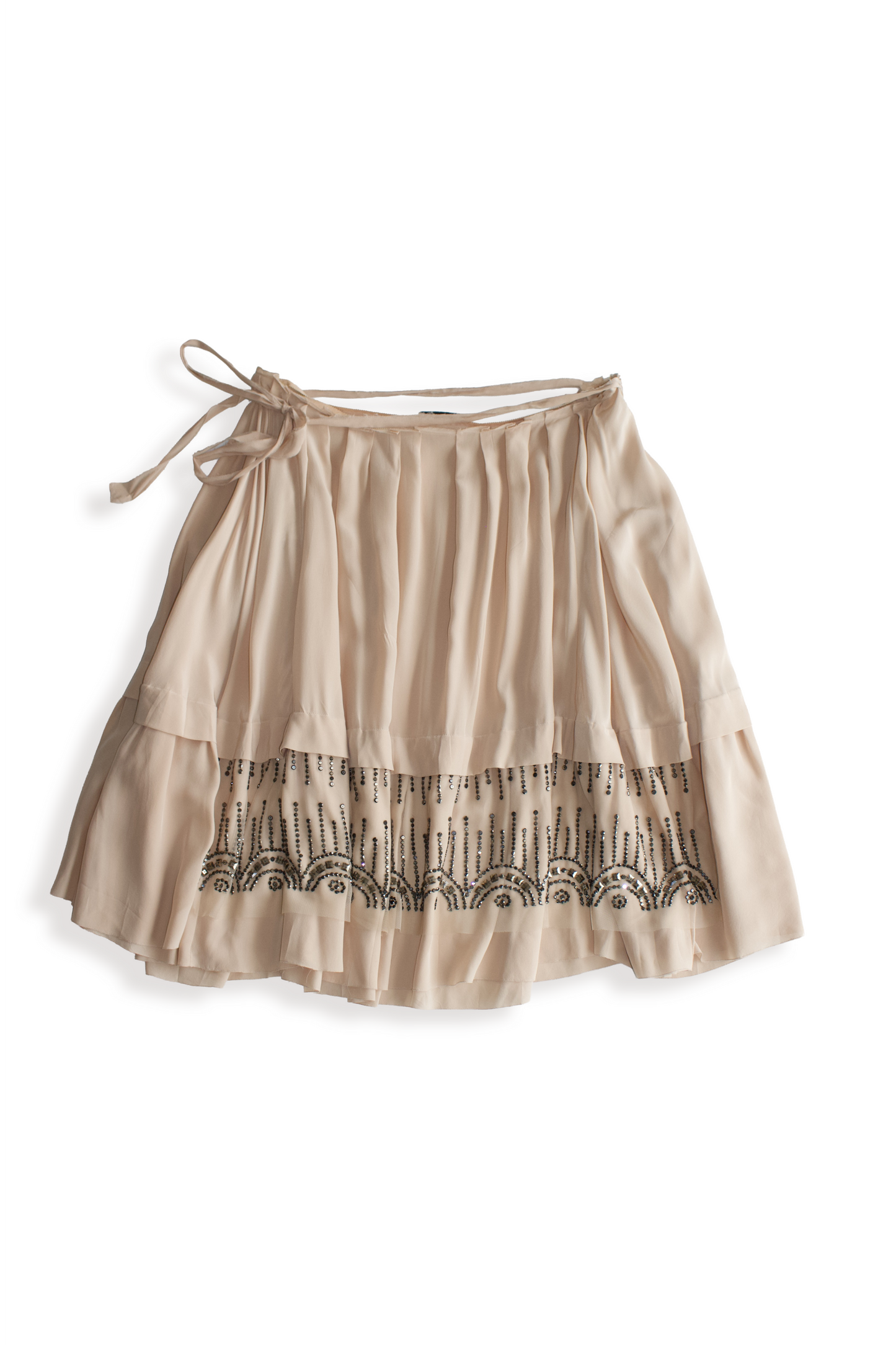Prada SS 2000 silk embellished skirt
