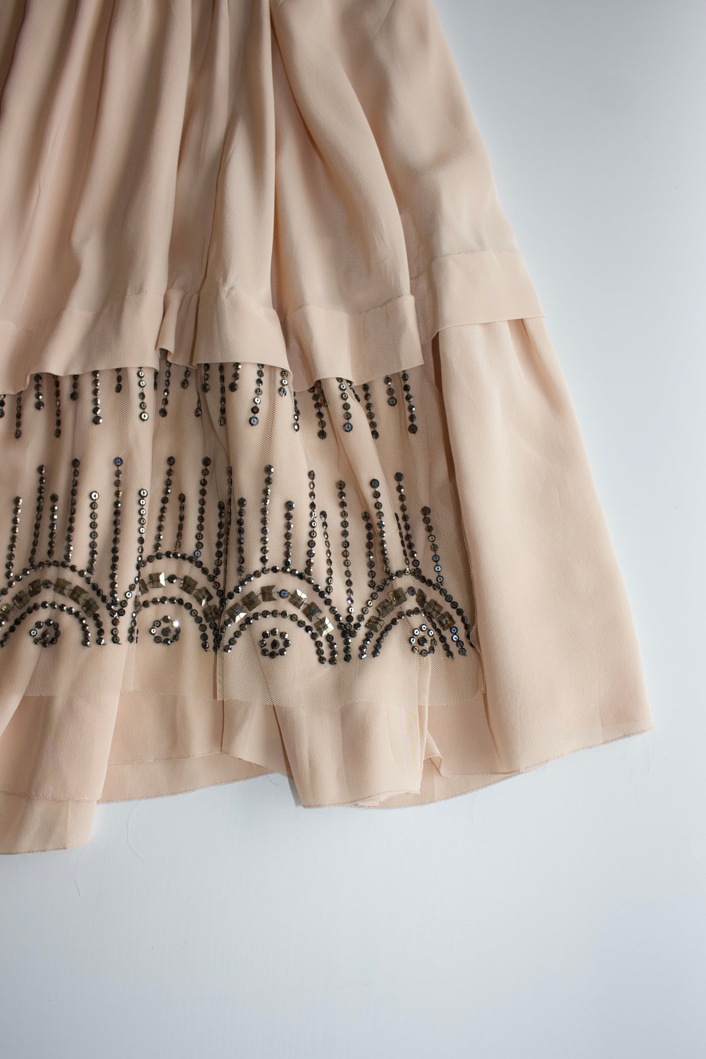 Prada SS 2000 silk embellished skirt