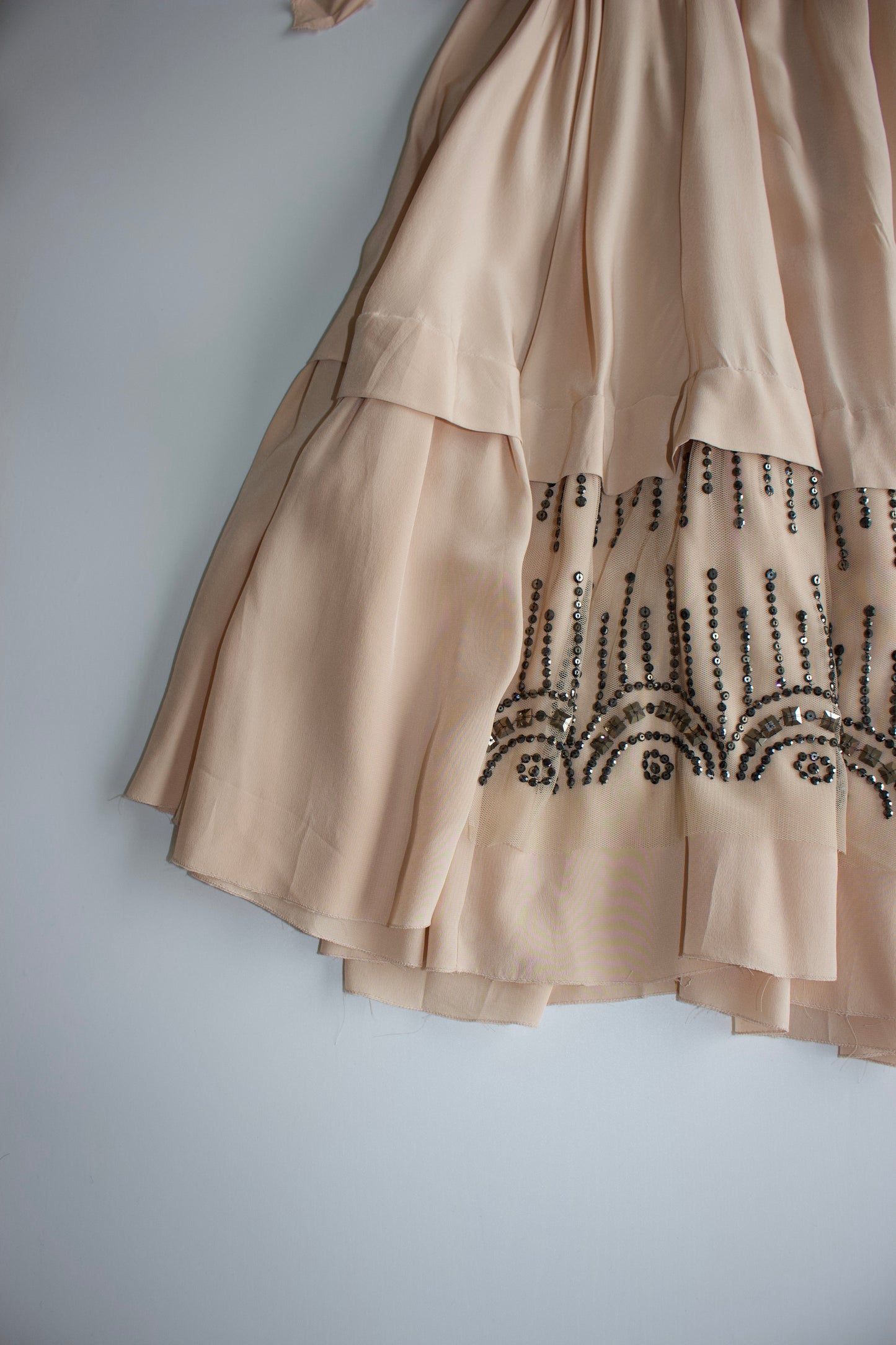Prada SS 2000 silk embellished skirt