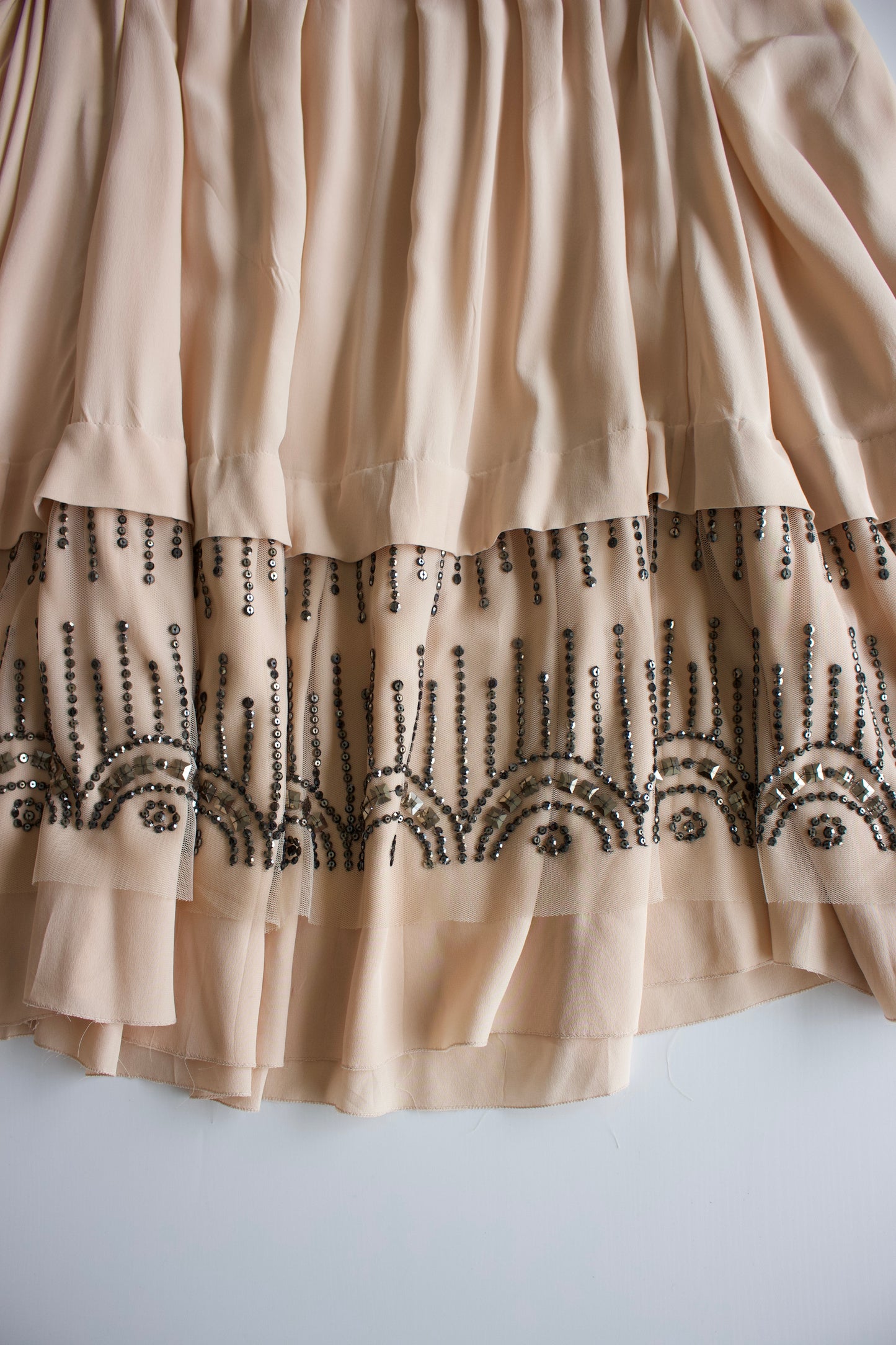 Prada SS 2000 silk embellished skirt