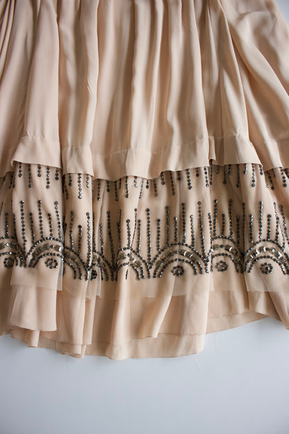 Prada SS 2000 silk embellished skirt
