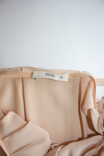 Prada SS 2000 silk embellished skirt