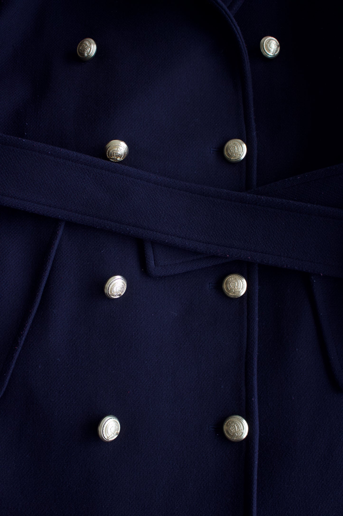 Balmain x H&M black wool coat