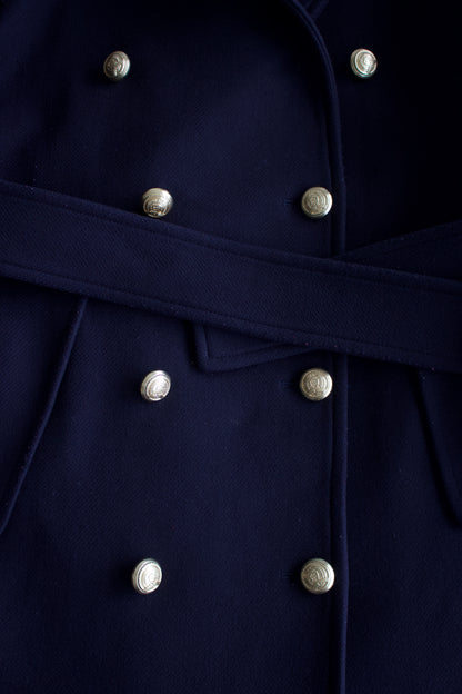 Balmain x H&M black wool coat