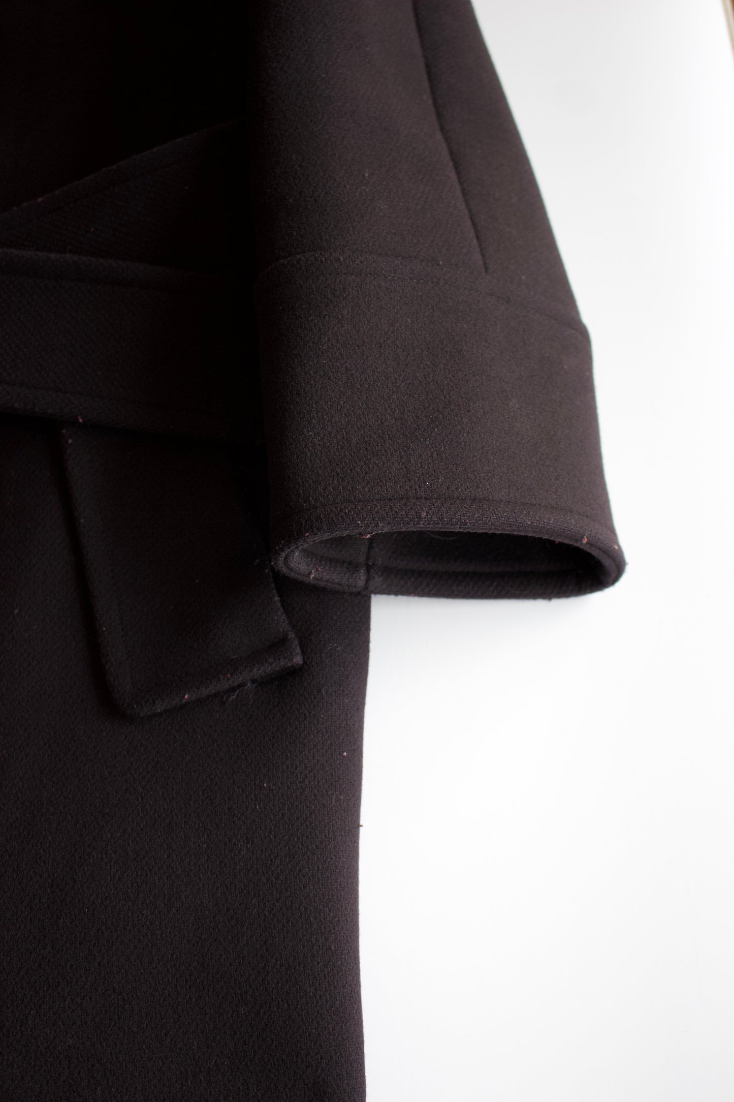 Balmain x H&M black wool coat