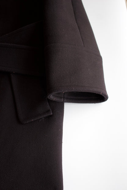 Balmain x H&M black wool coat