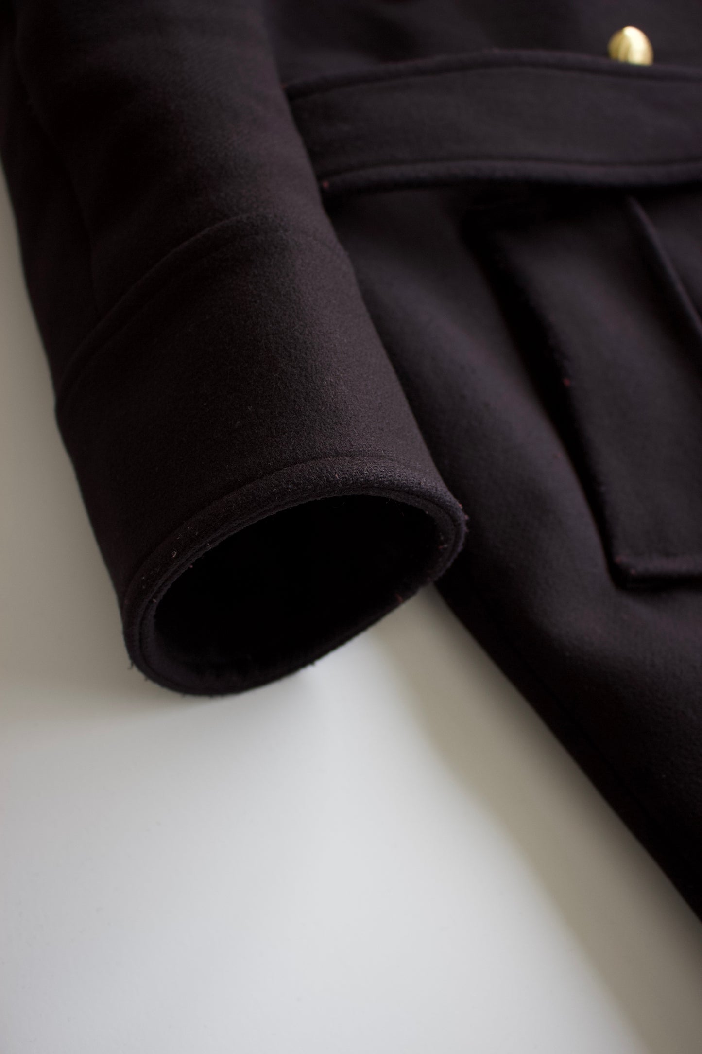 Balmain x H&M black wool coat