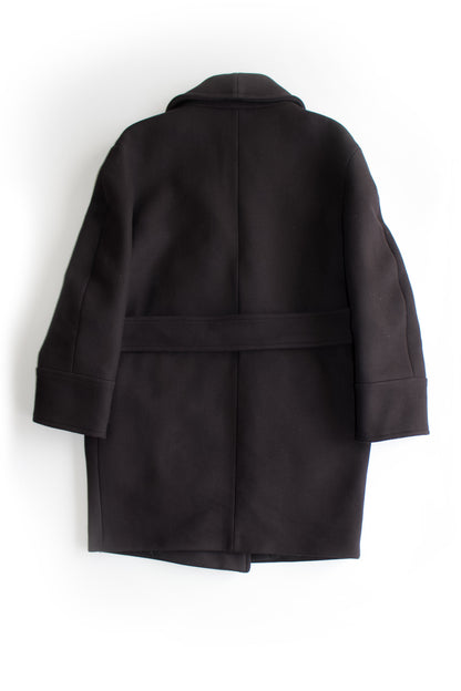 Balmain x H&M black wool coat