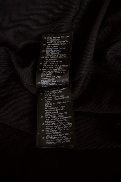 Balmain x H&M black wool coat