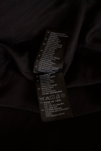 Balmain x H&M black wool coat