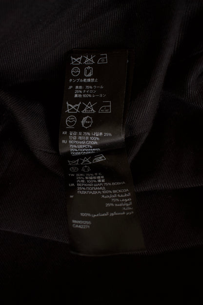 Balmain x H&M black wool coat