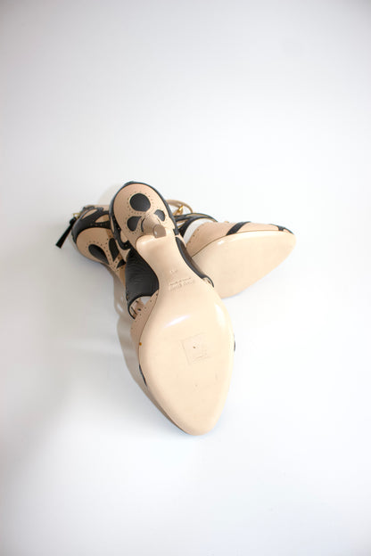 Miu Miu SS 2011 beige leather Oxford-style heels