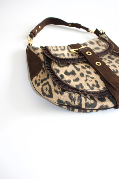 Roberto Cavalli 2000s cheetah print shoulder bag